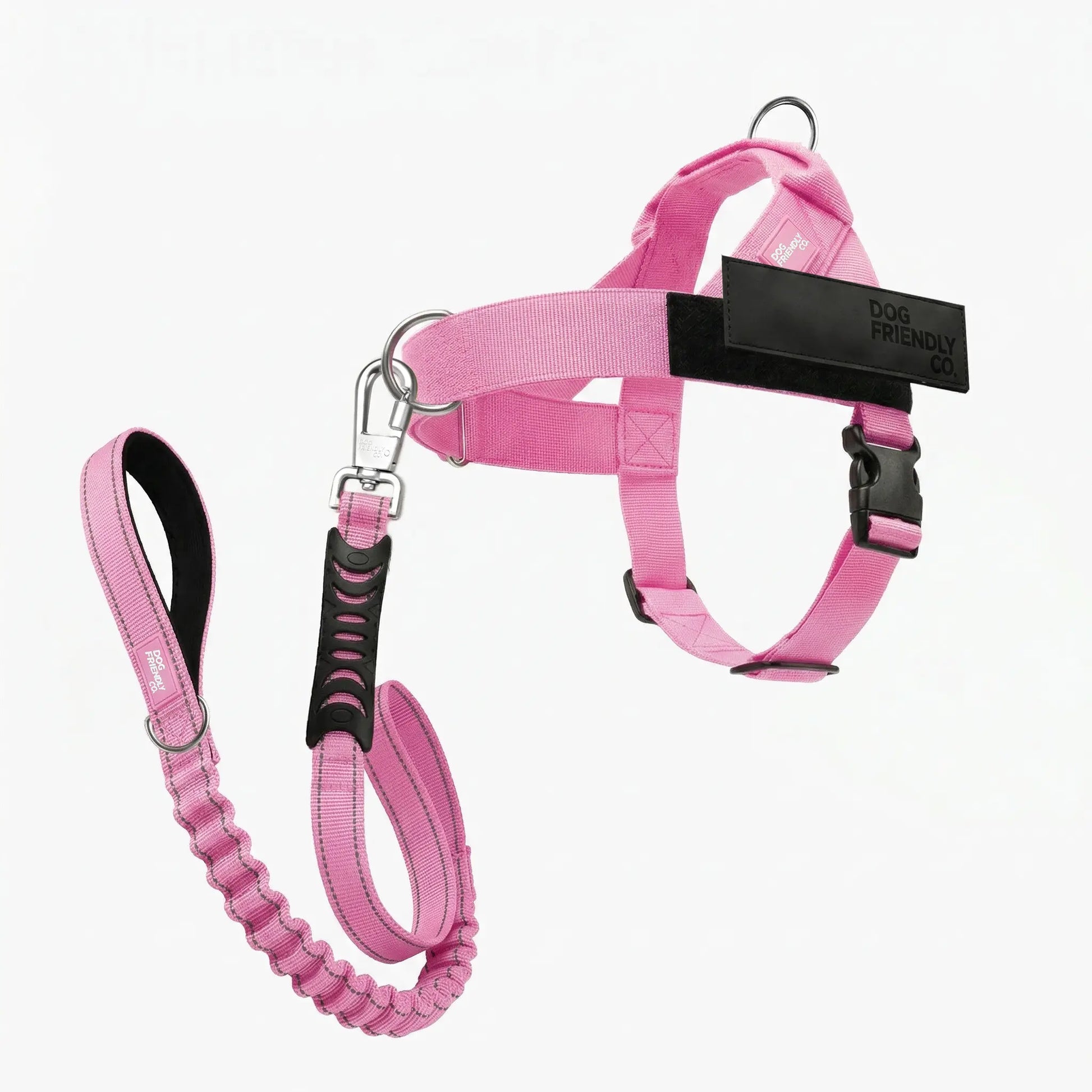 Dog Friendly Co. No-Pull Harness with D-Ring and Bungee Leash