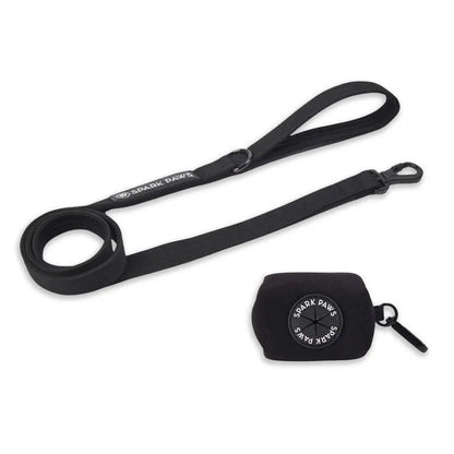 Spark Paws Premium Dog Leash and Poop Bag Set - Heavy-Duty Alloy Hook for Strong Breeds - Comfortable, Durable, and Secure Design
