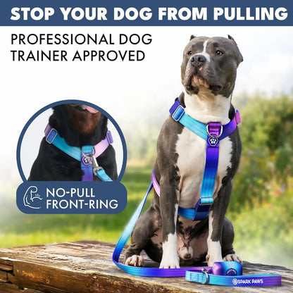 Spark Paws Comfort Control Large Dog No-Pull Harness with Front Clip - Durable Halter Design for Strong Breeds