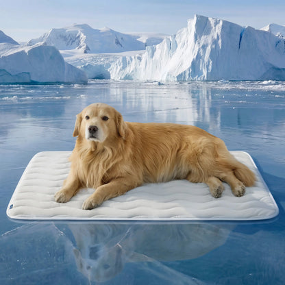 Bedsure Washable Cooling Mat for Dogs - Q-MAX>0.4 Non-Slip Summer Crate Bed for Large Dogs, No Gel or Electricity Required