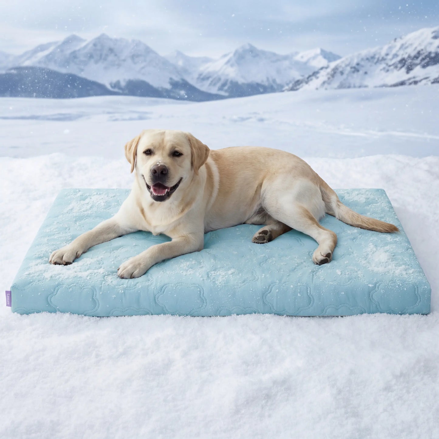 Bedsure Washable Cooling Mat for Dogs - Q-MAX>0.4 Non-Slip Summer Crate Bed for Large Dogs, No Gel or Electricity Required