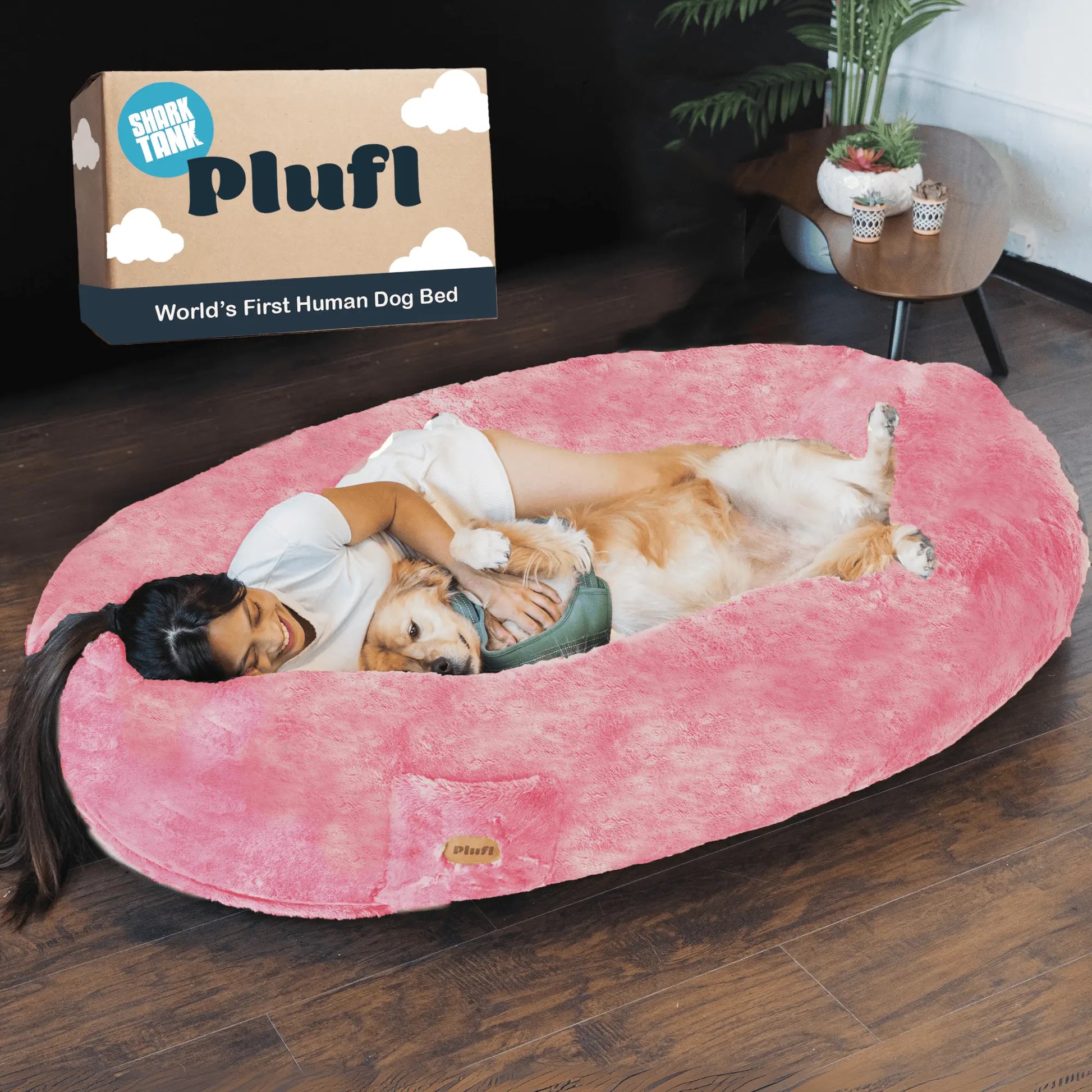 Plufl Premium Human Dog Bed - Adult-Sized Relaxation Solution Featured on Shark Tank