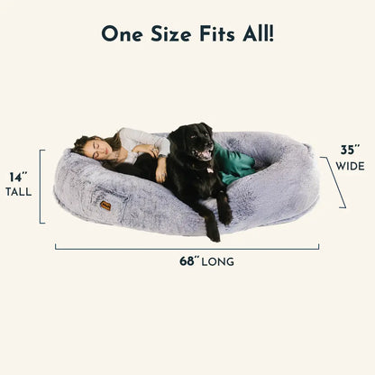 Plufl Premium Human Dog Bed - Adult-Sized Relaxation Solution Featured on Shark Tank