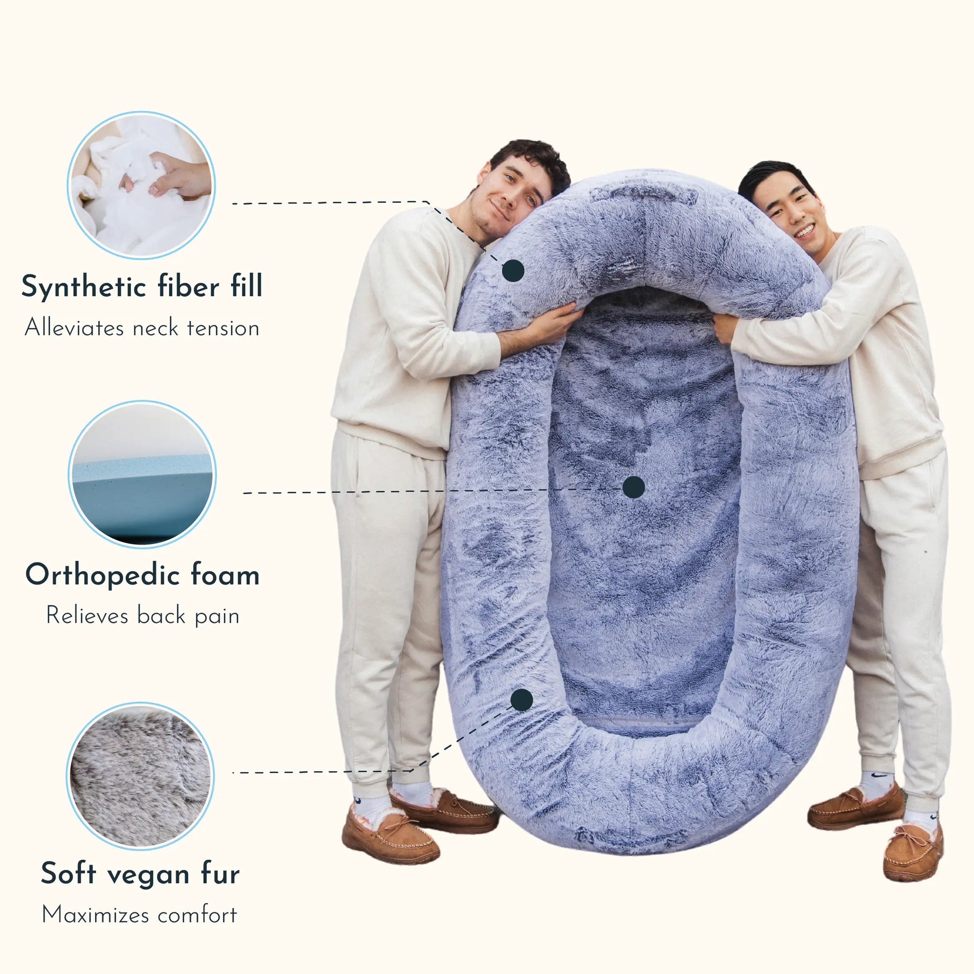Plufl Premium Human Dog Bed - Adult-Sized Relaxation Solution Featured on Shark Tank