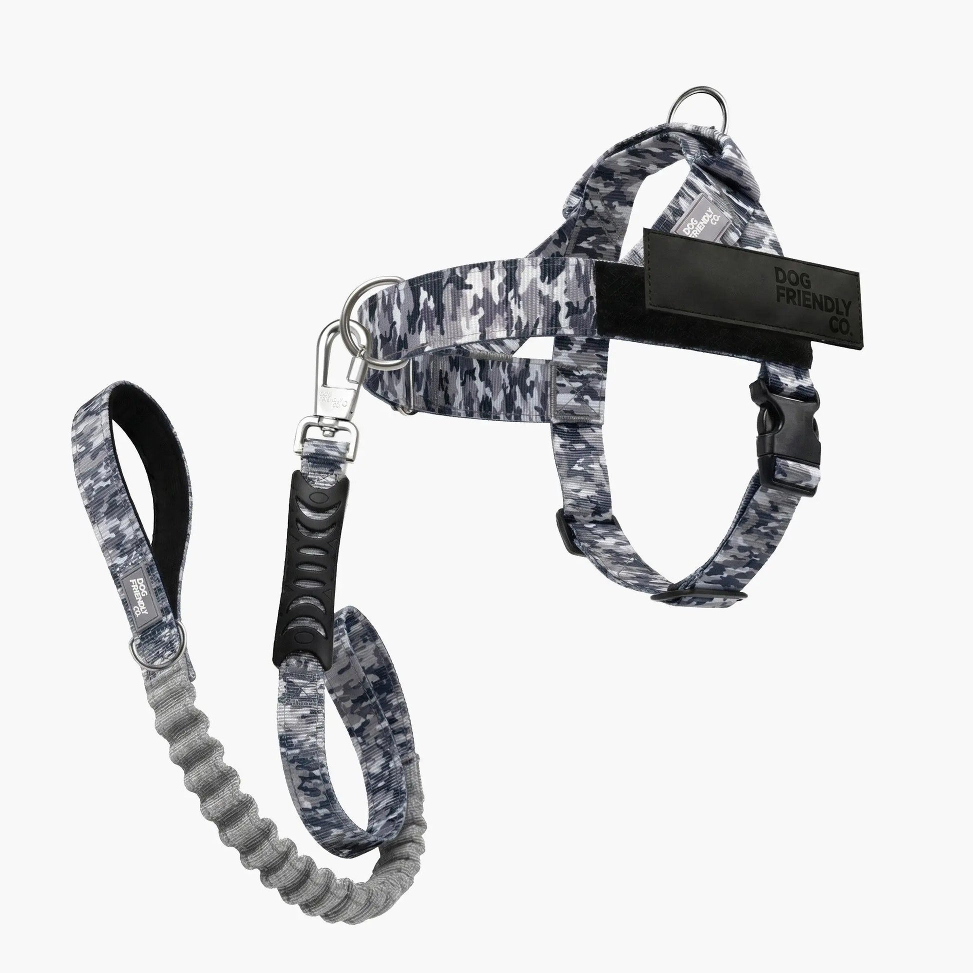 Dog Friendly Co. No-Pull Harness with D-Ring and Bungee Leash