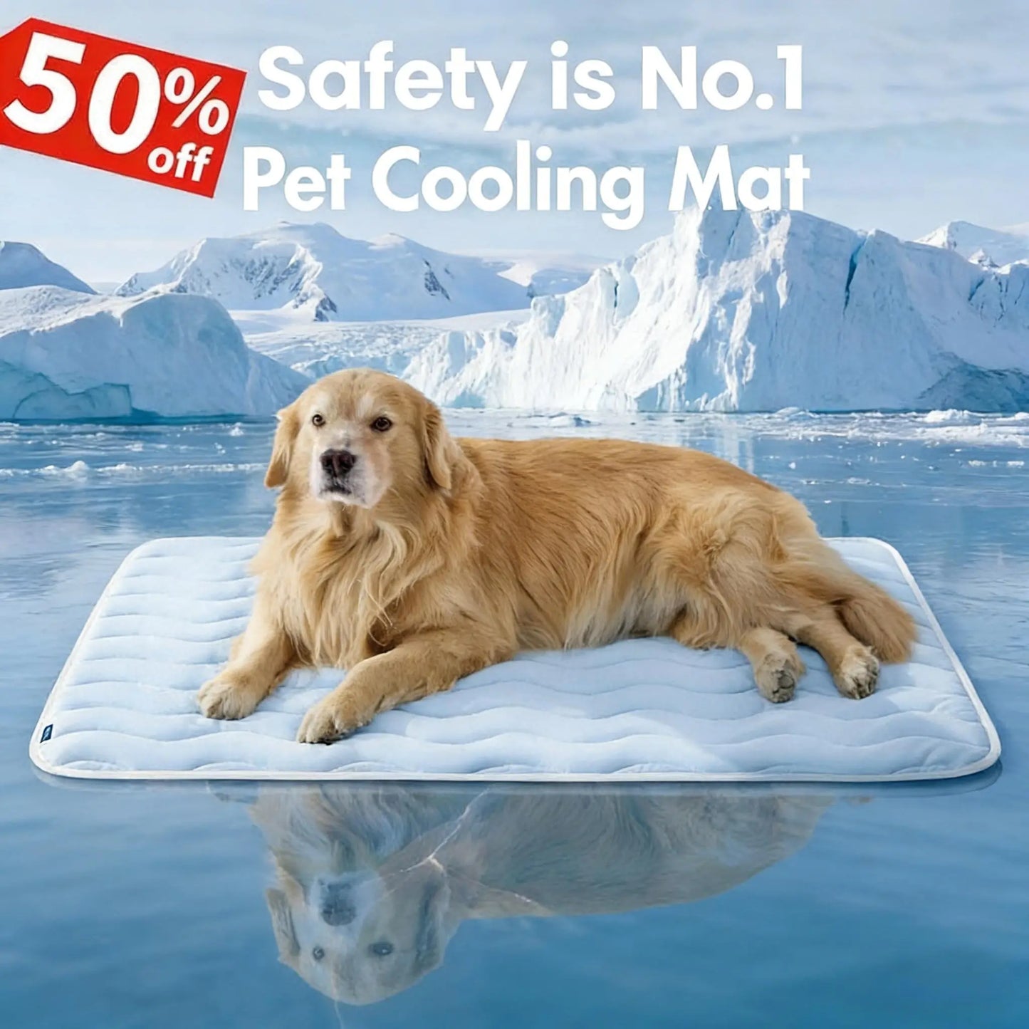 Bedsure Washable Cooling Mat for Dogs - Q-MAX>0.4 Non-Slip Summer Crate Bed for Large Dogs, No Gel or Electricity Required