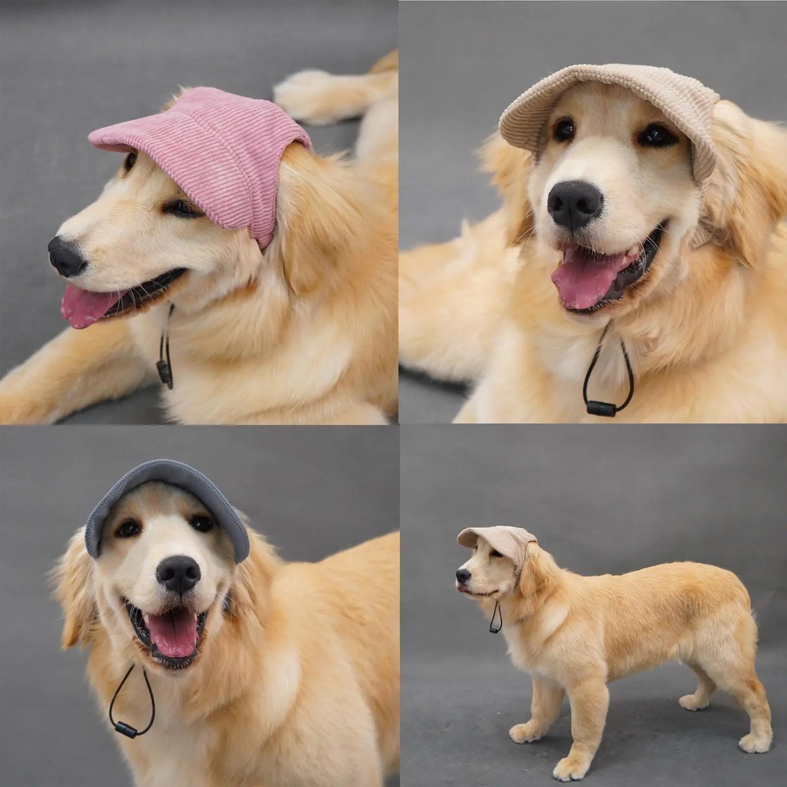Chenille Pet Baseball Hat for Cats and Dogs, UV Protection Sun Hat with Ear Exposure, Available in Small, Medium, and Large Sizes, Light Blue