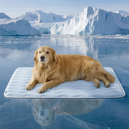 Bedsure Washable Cooling Mat for Dogs - Q-MAX>0.4 Non-Slip Summer Crate Bed for Large Dogs, No Gel or Electricity Required
