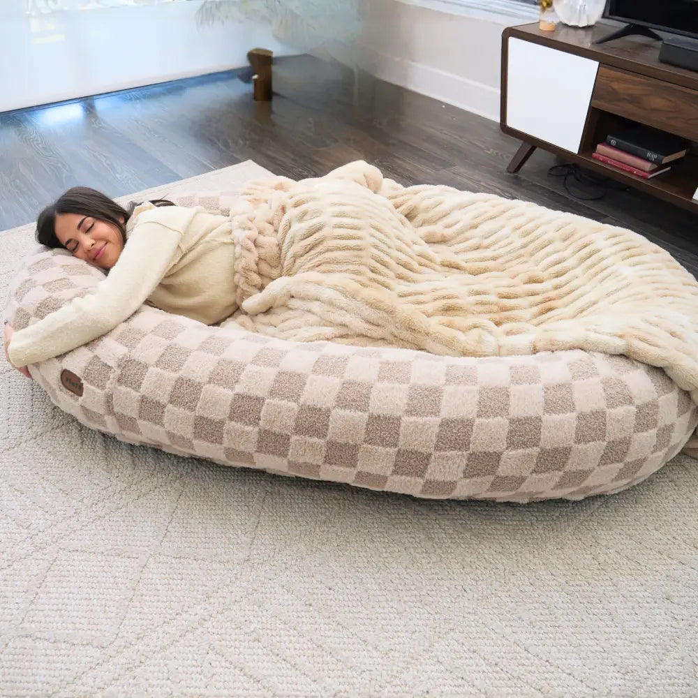 Plufl Premium Human Dog Bed - Adult-Sized Relaxation Solution Featured on Shark Tank