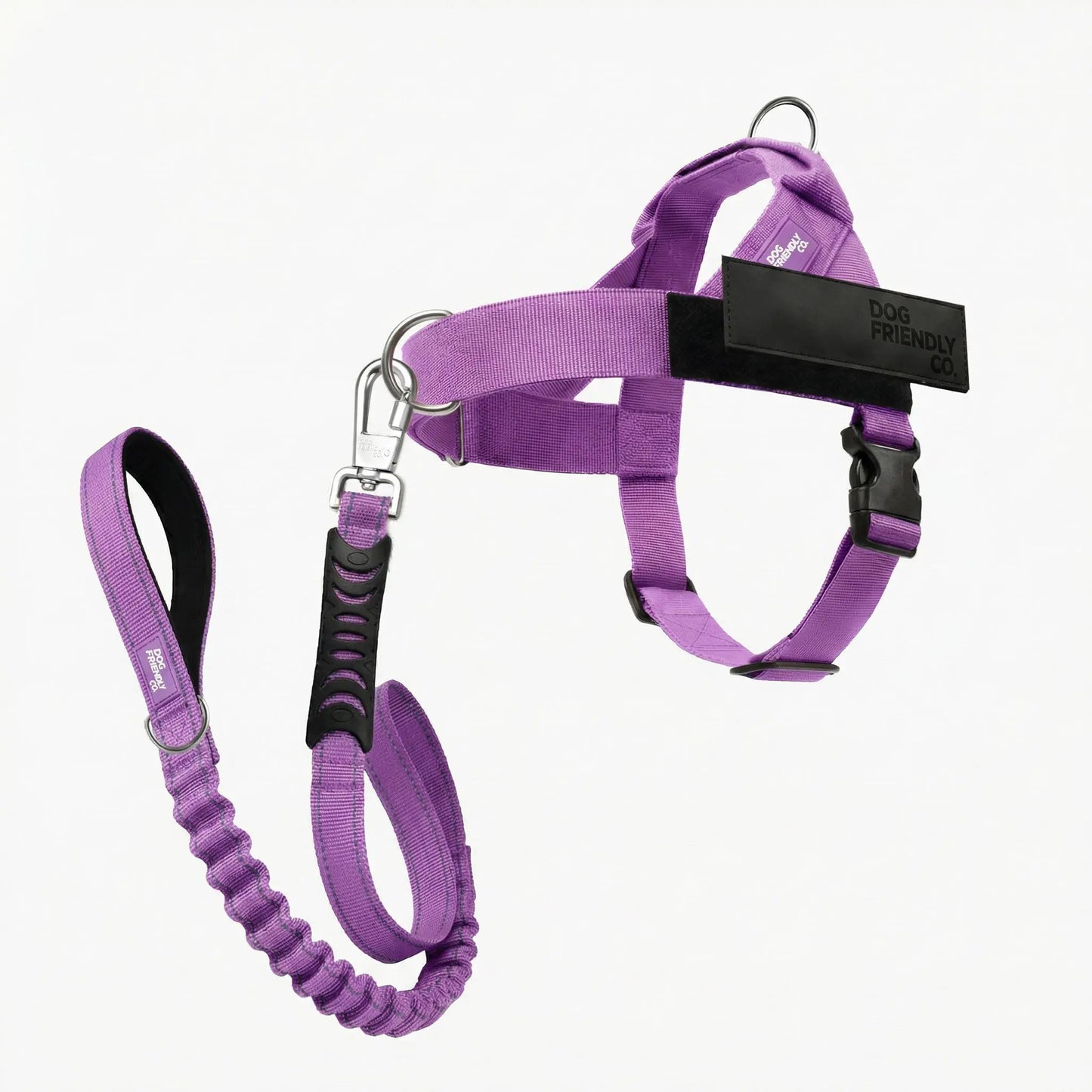 Dog Friendly Co. No-Pull Harness with D-Ring and Bungee Leash